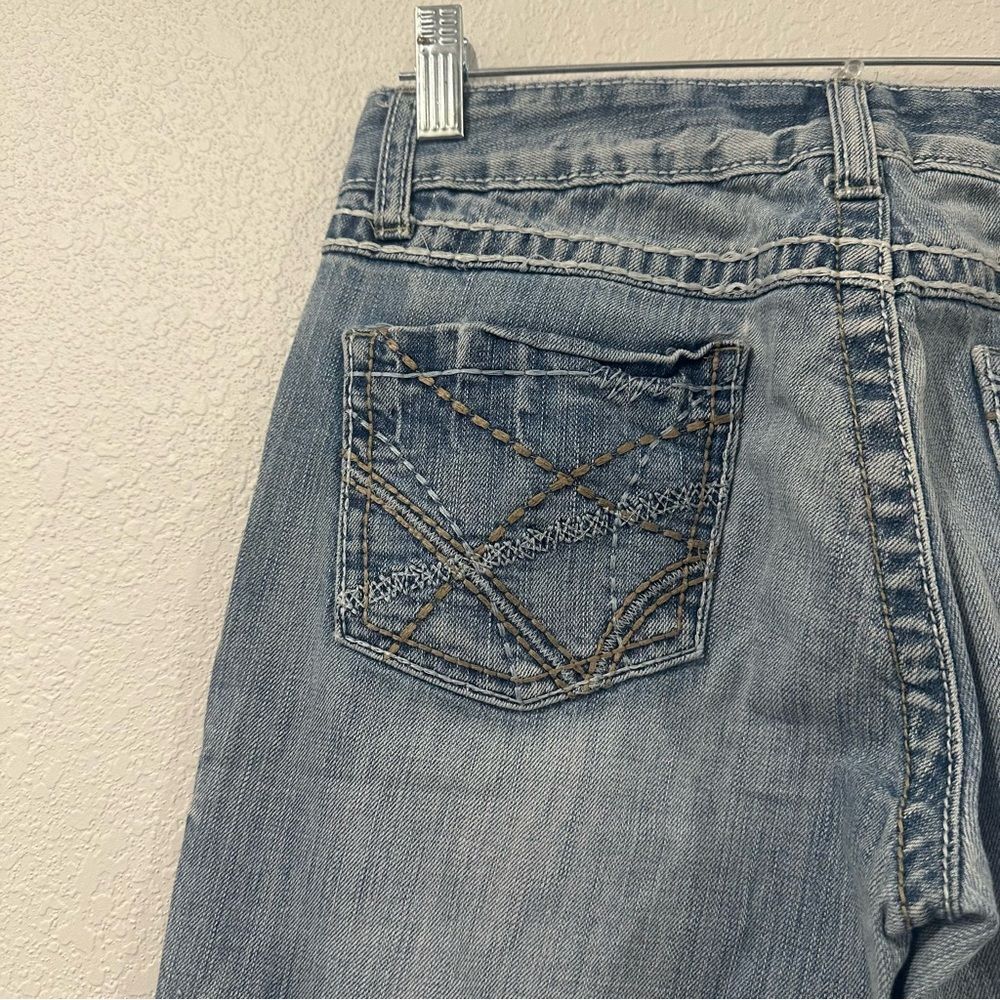 BKE Culture Bootcut Jeans Vintage Sz 28 x 31.5 Low Rise Med/Dark Wash Stretch - Picture 3 of 10